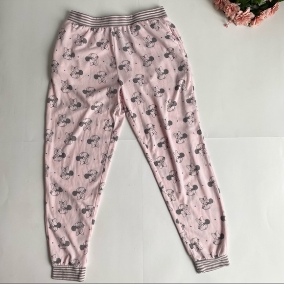 Disney Minnie Mouse Pink/Grey Cozy 2pc Pajama/ Lounge Set - Picture 11 of 15